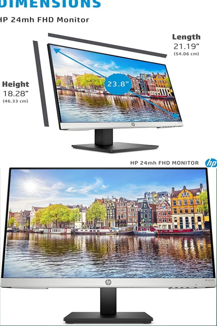 44-13 HP 24MH 24″ LED Monitor - product image