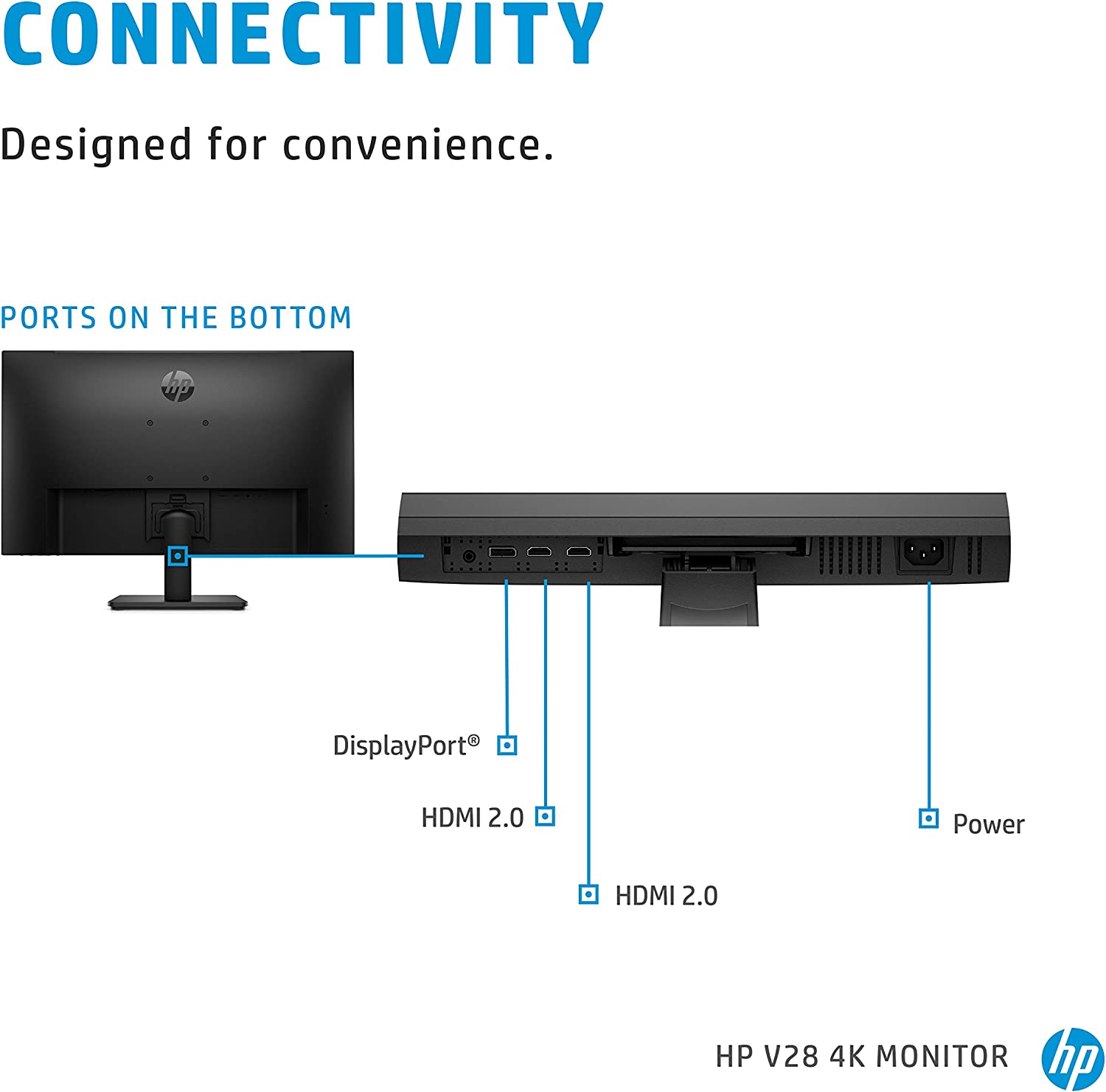 444-1 HP V28 28" 4K LED Monitor - product image