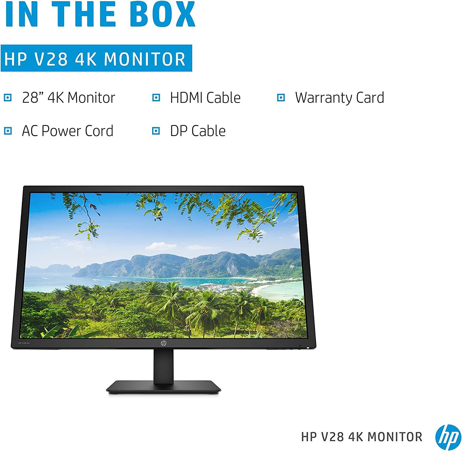 66-11 HP V28 28" 4K LED Monitor - product image