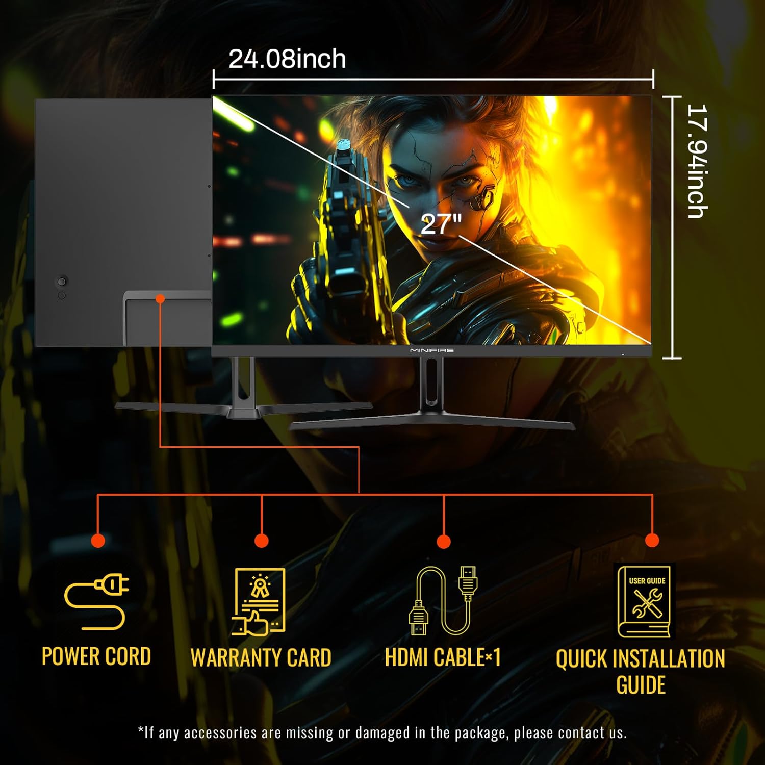 71I4-kEQNPL_AC_SL1500_ MiniFire MFG27F2 Gaming Monitor 27" - product image