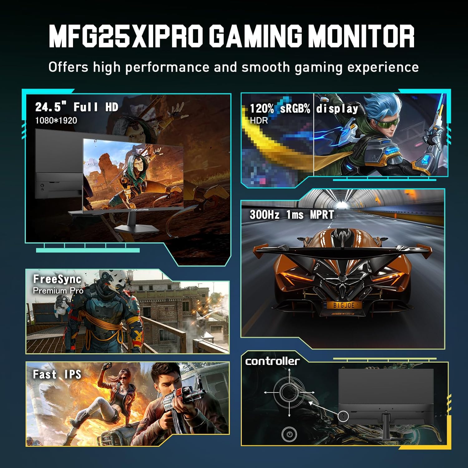 81lrprUNEJL_AC_SL1500_ MiniFire MFG25X1 Pro 25" Gaming Monitor - product image
