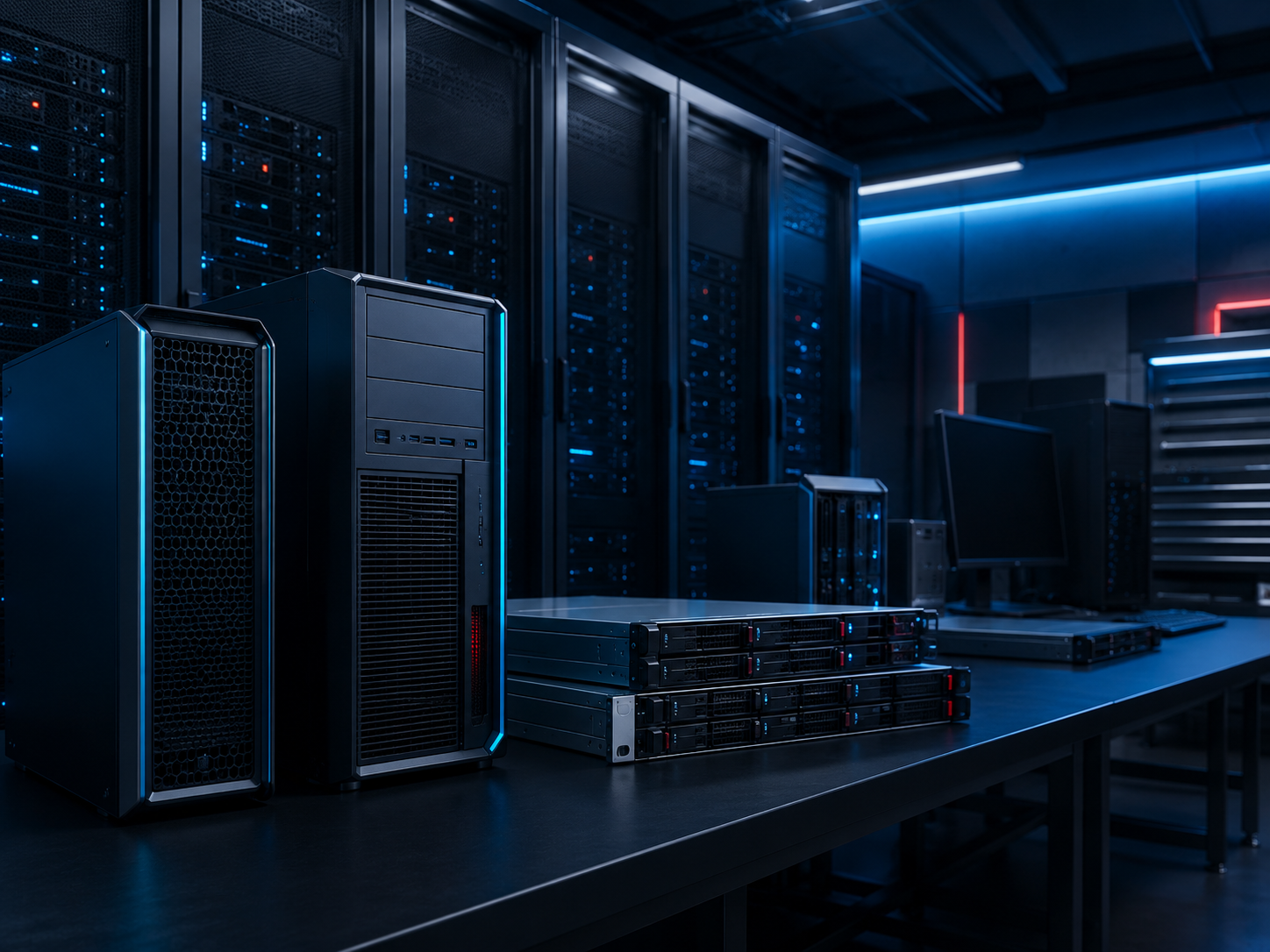 Servers, workstations and rack hardware for business technology solutions