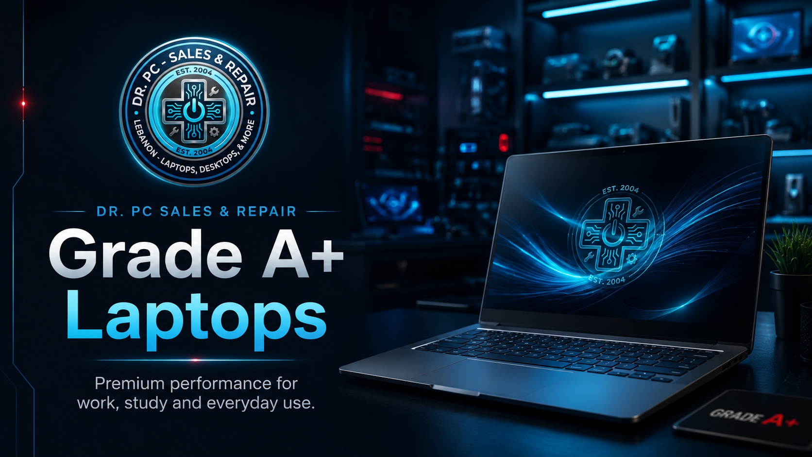 DR. PC technology and computer solutions banner