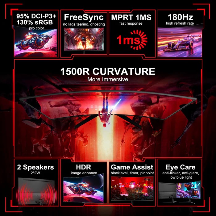 GTVU MiniFire MFG27C1 27” Curved Monitor - product image