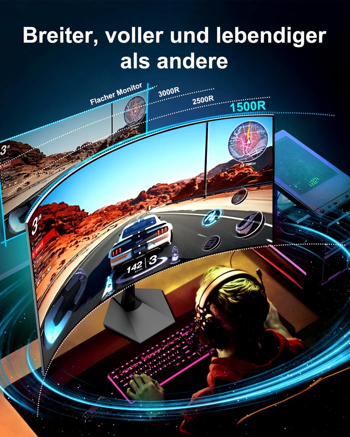 KLKML MiniFire MF24C1 Curved 24" Monitor - product image