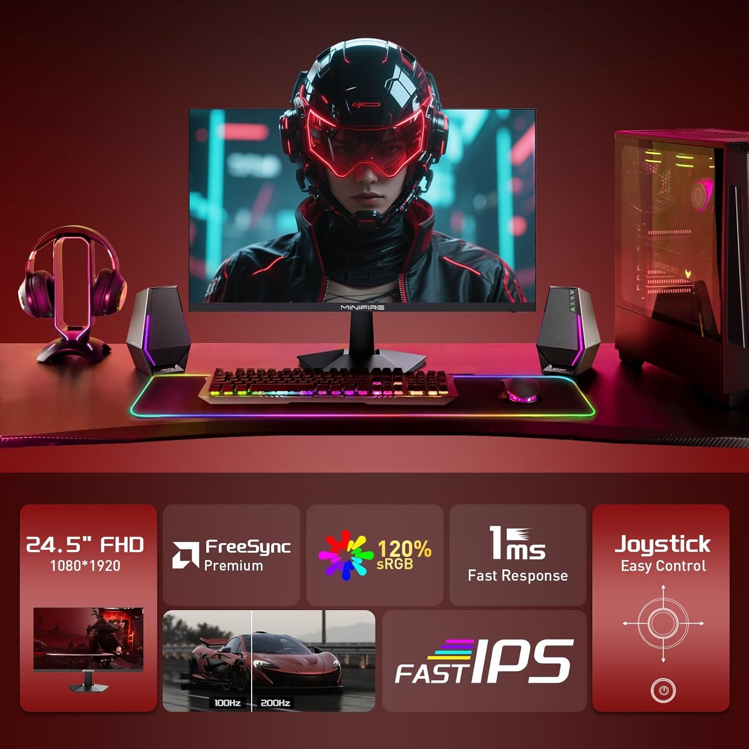 M8 MiniFire MFG25X1 25” Gaming Monitor 200Hz - product image