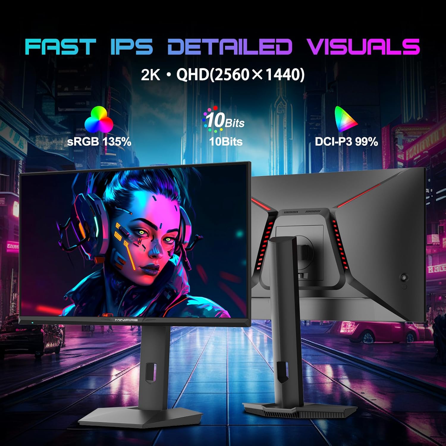 MINIFIRE1 MiniFire MFG27F6Q Pro - Q300 Gaming Monitor 27" - product image