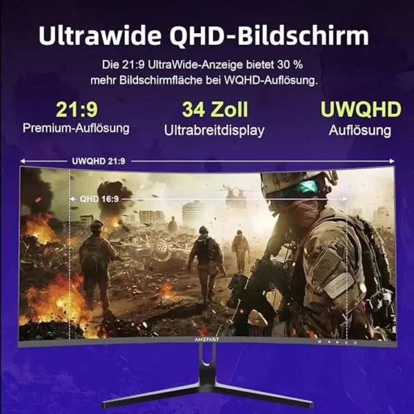 NMMN Amazon AMZG34C5Q 34" Curved Gaming Monitor - product image