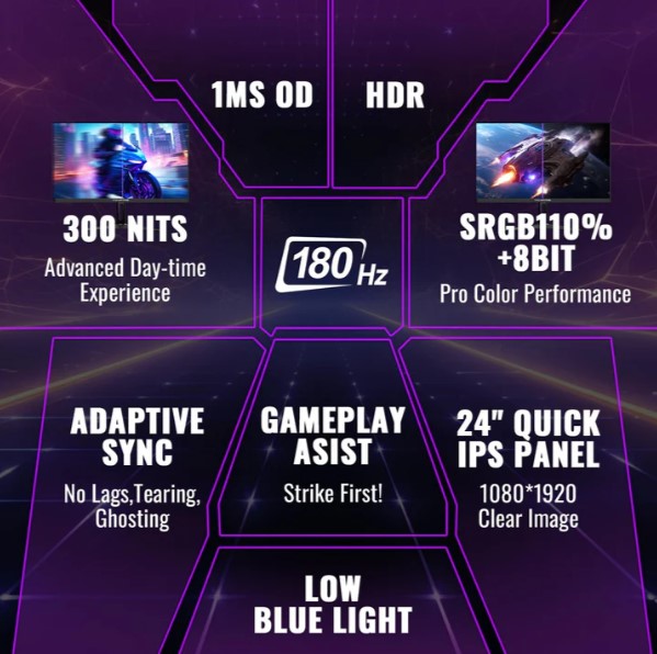 MiniFire MFG24F4 24"GAMING Monitor - product image