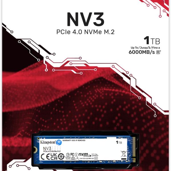 Kingston NV3 PCIe 4.0 1TB NVMe SSD