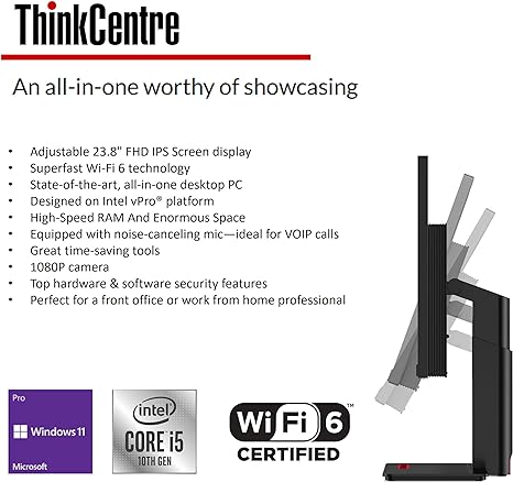 m90a-5 Lenovo ThinkCentre M90A Core i5 24" Black - product image